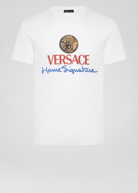 Tricouri Versace Home Signature Logo Barbati | MSWBNVT-76